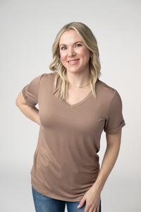 Sophie Top - Mocha-Shirts-Villari Chic, women's online fashion boutique in Severna, Maryland