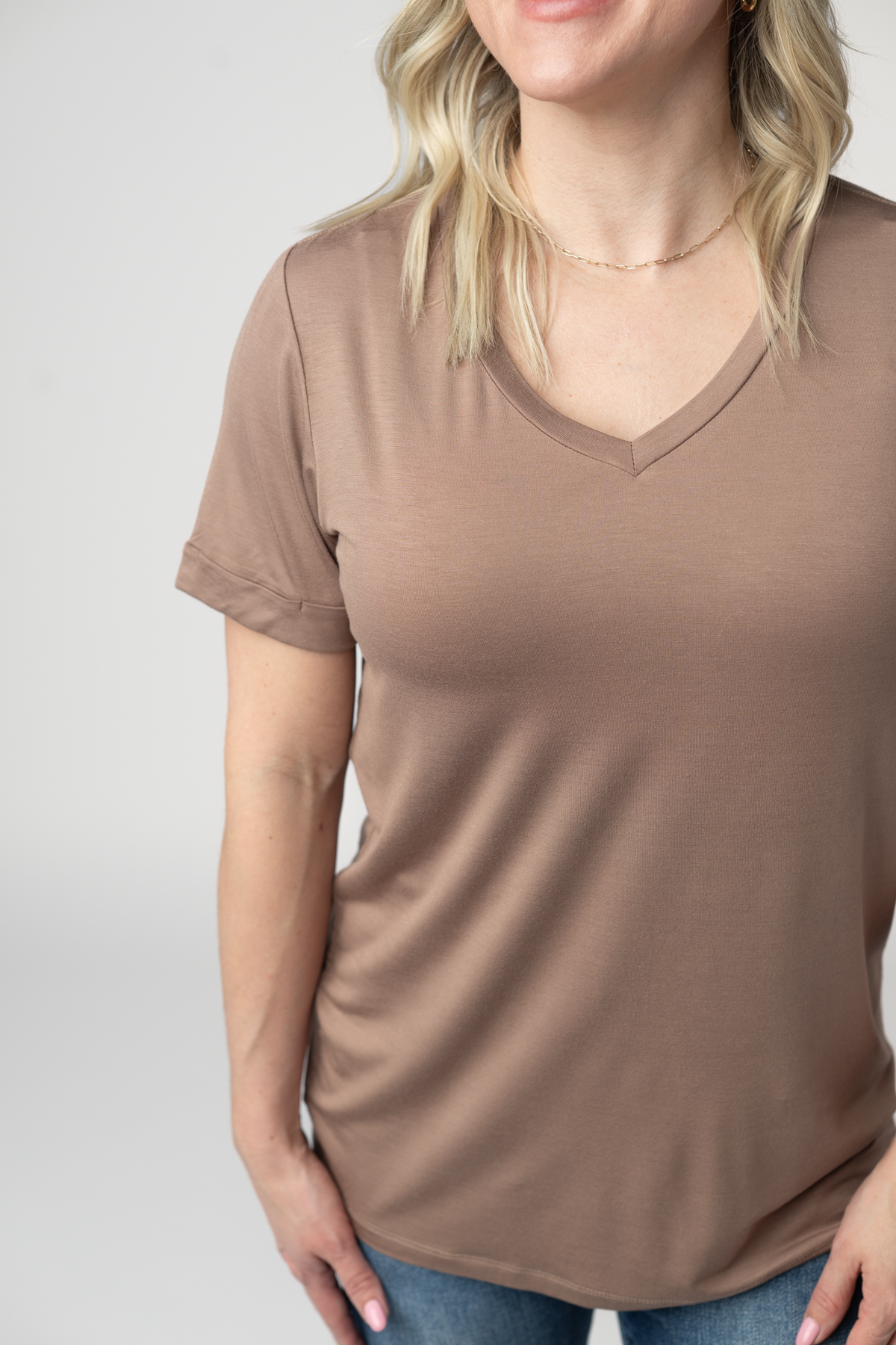 Sophie Top - Mocha-Shirts-Villari Chic, women's online fashion boutique in Severna, Maryland