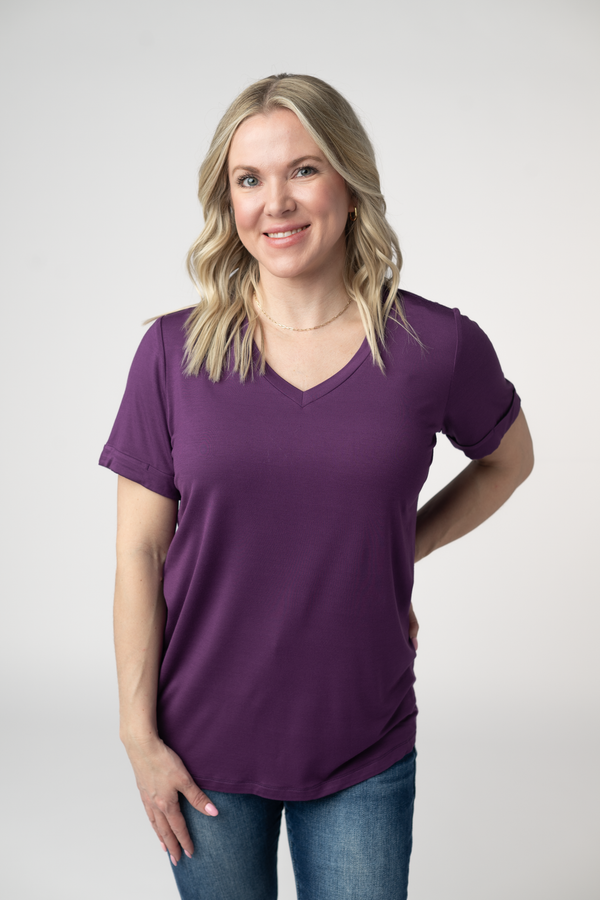 Sophie Top - Purple-Shirts-Villari Chic, women's online fashion boutique in Severna, Maryland