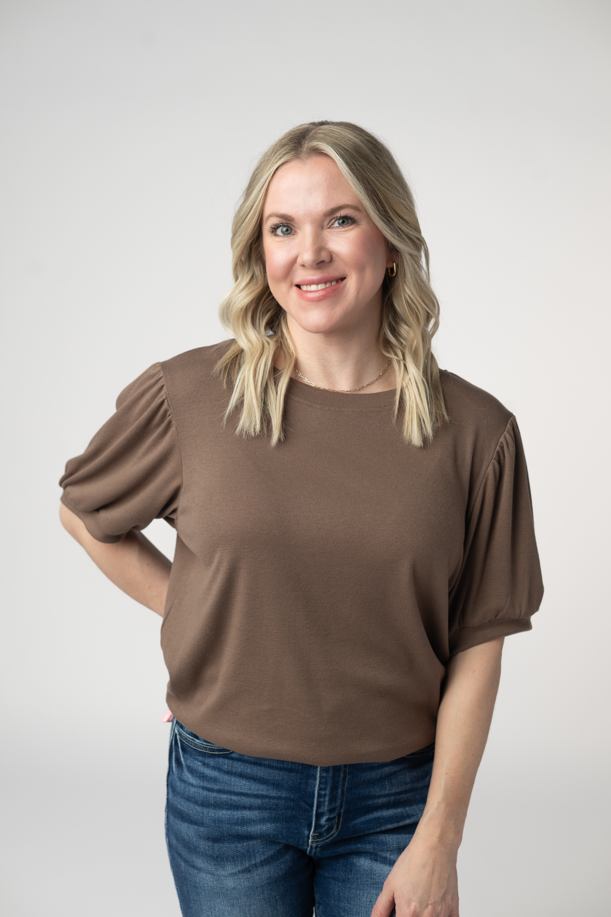 Katie Cozy Top - Mocha-Tops-Villari Chic, women's online fashion boutique in Severna, Maryland