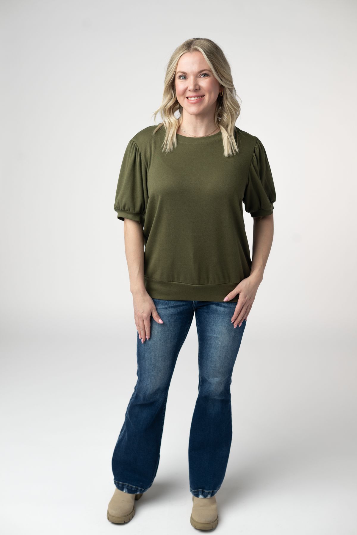Katie Cozy Top - Olive-Tops-Villari Chic, women's online fashion boutique in Severna, Maryland
