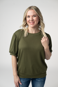 Katie Cozy Top - Olive-Tops-Villari Chic, women's online fashion boutique in Severna, Maryland