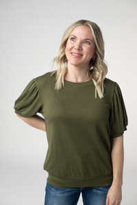 Katie Cozy Top - Olive-Tops-Villari Chic, women's online fashion boutique in Severna, Maryland