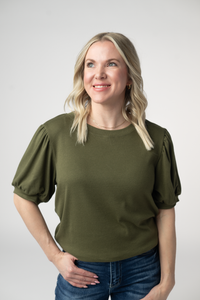 Katie Cozy Top - Olive-Tops-Villari Chic, women's online fashion boutique in Severna, Maryland