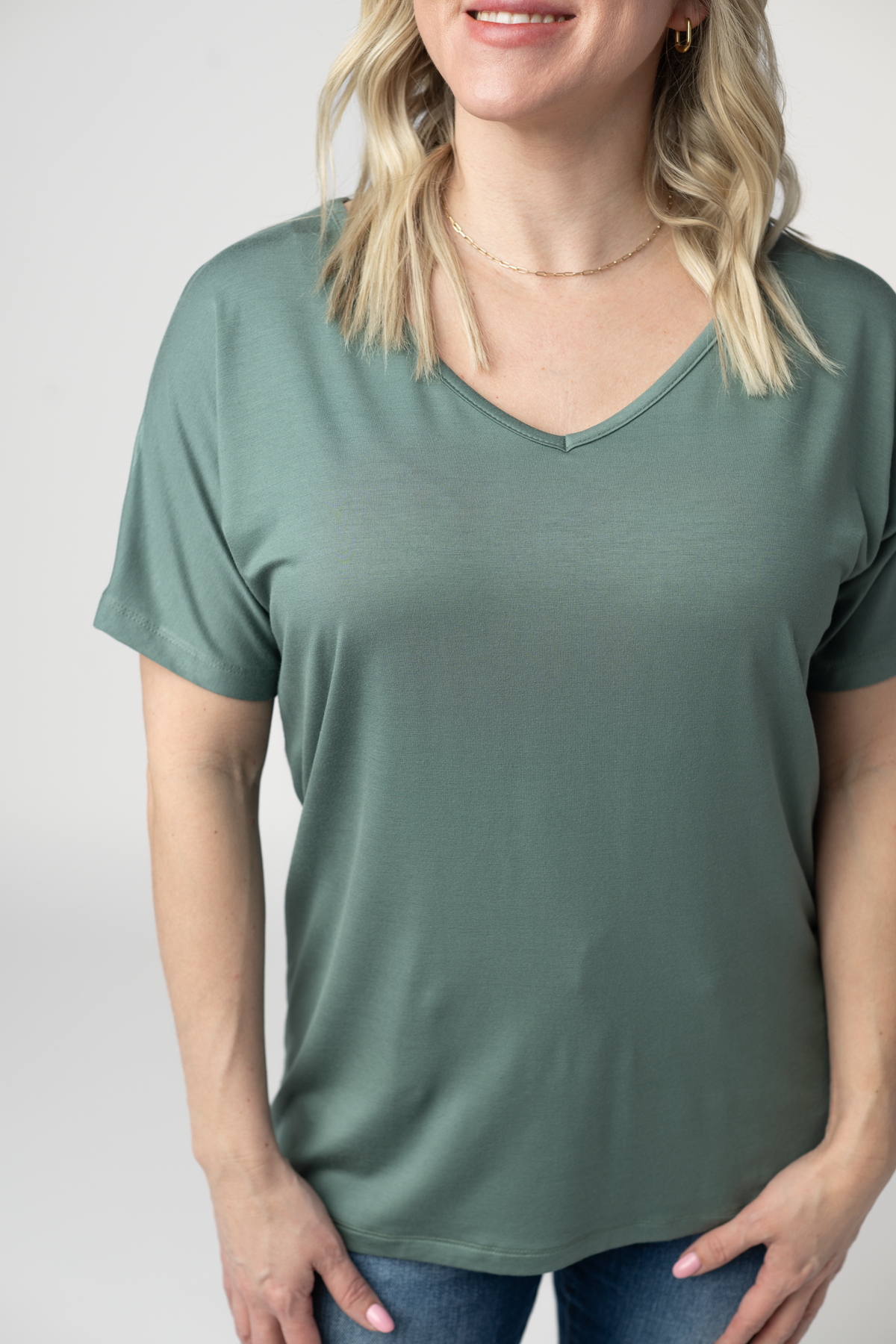 Chloe Cozy Top - Dusty Jade-Tops-Villari Chic, women's online fashion boutique in Severna, Maryland