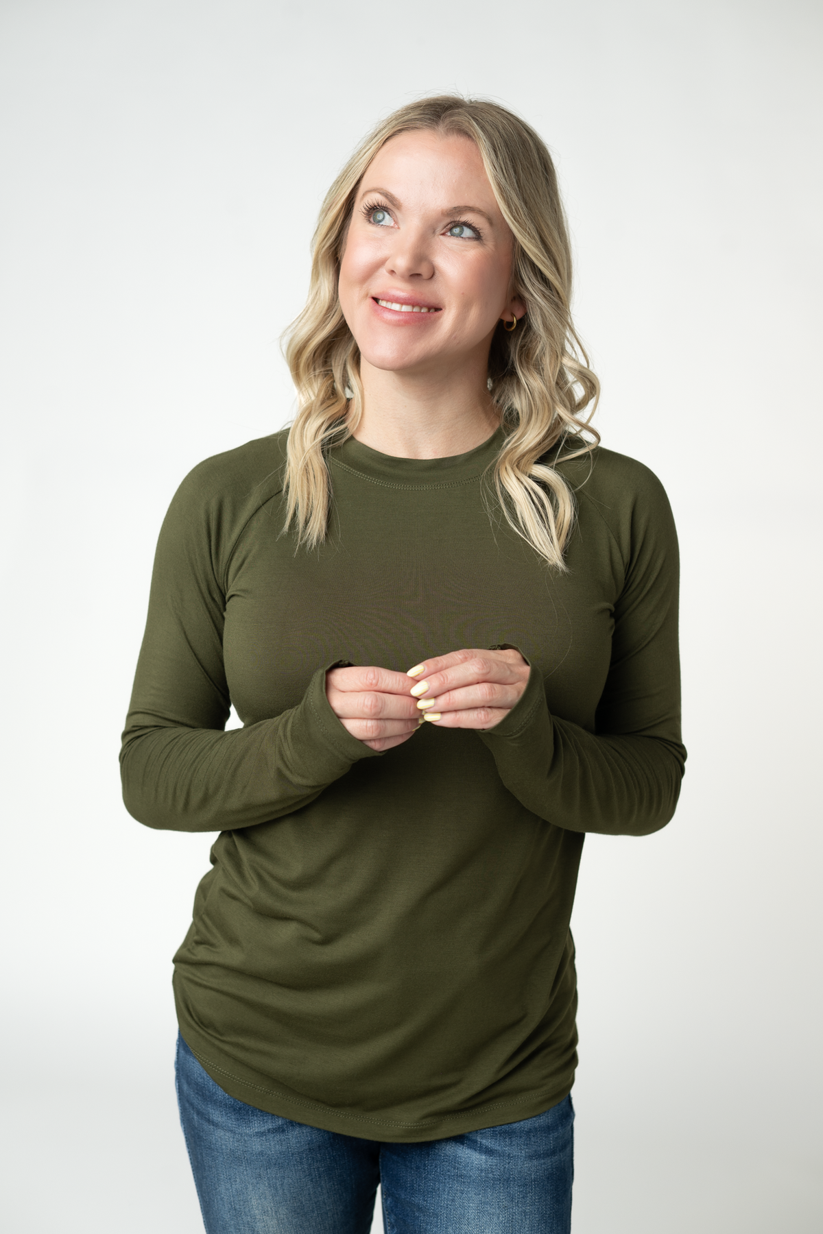 Blair Long Sleeve Top - Dark Olive-Tops-Villari Chic, women's online fashion boutique in Severna, Maryland