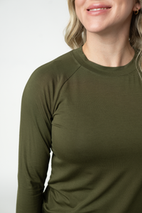 Blair Long Sleeve Top - Dark Olive-Tops-Villari Chic, women's online fashion boutique in Severna, Maryland