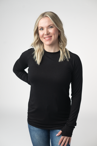 Blair Long Sleeve Top - Black-Tops-Villari Chic, women's online fashion boutique in Severna, Maryland