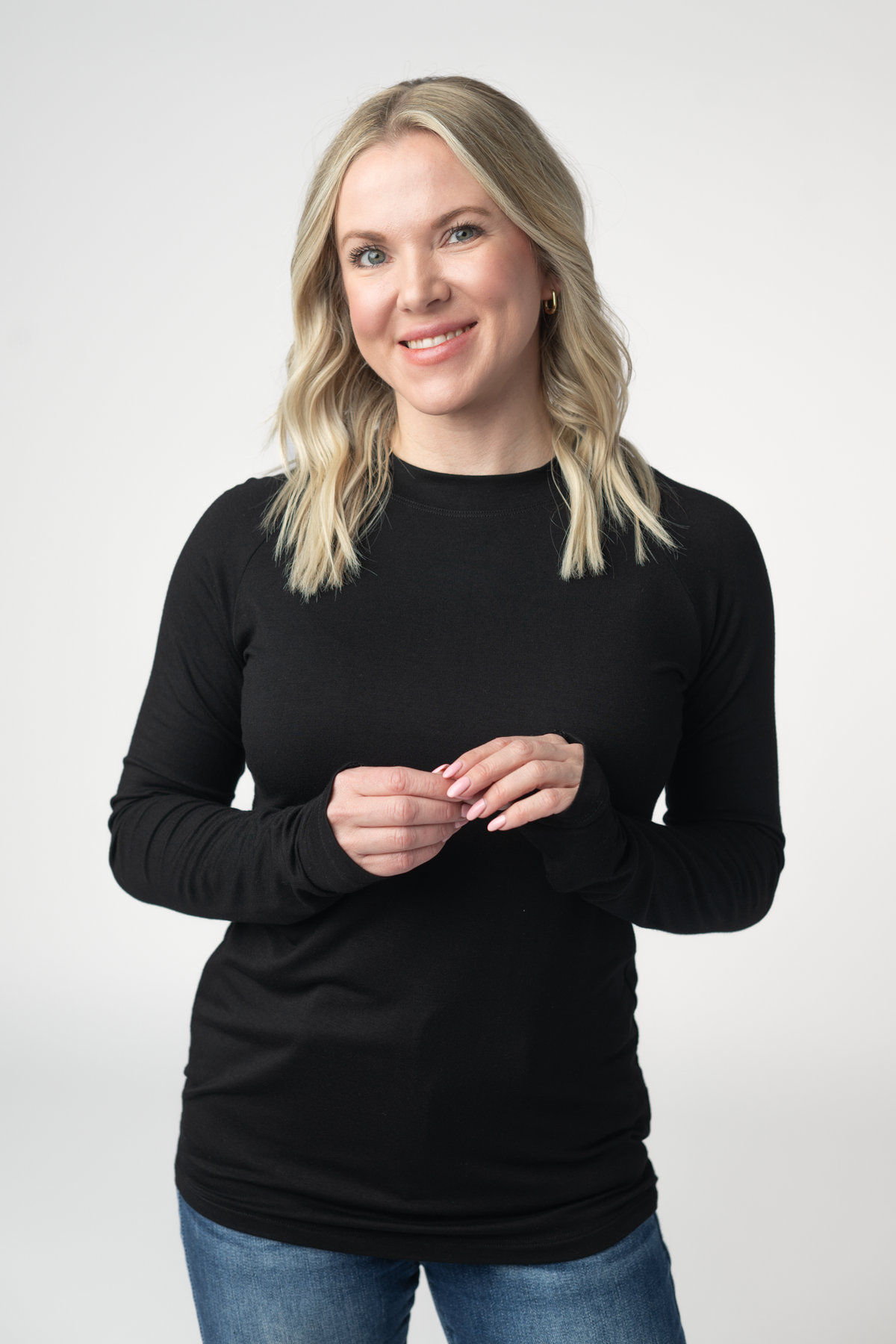 Blair Long Sleeve Top - Black-Tops-Villari Chic, women's online fashion boutique in Severna, Maryland