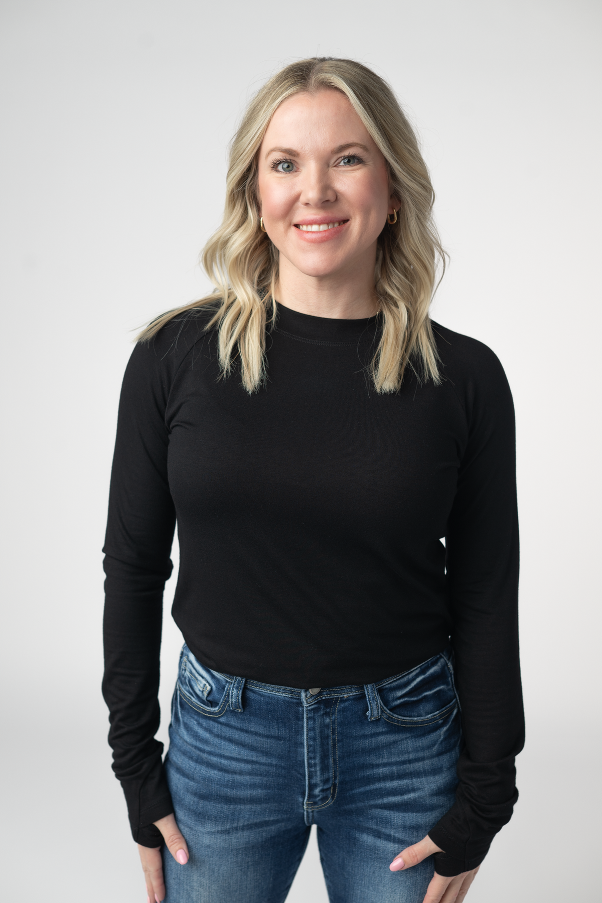 Blair Long Sleeve Top - Black-Tops-Villari Chic, women's online fashion boutique in Severna, Maryland