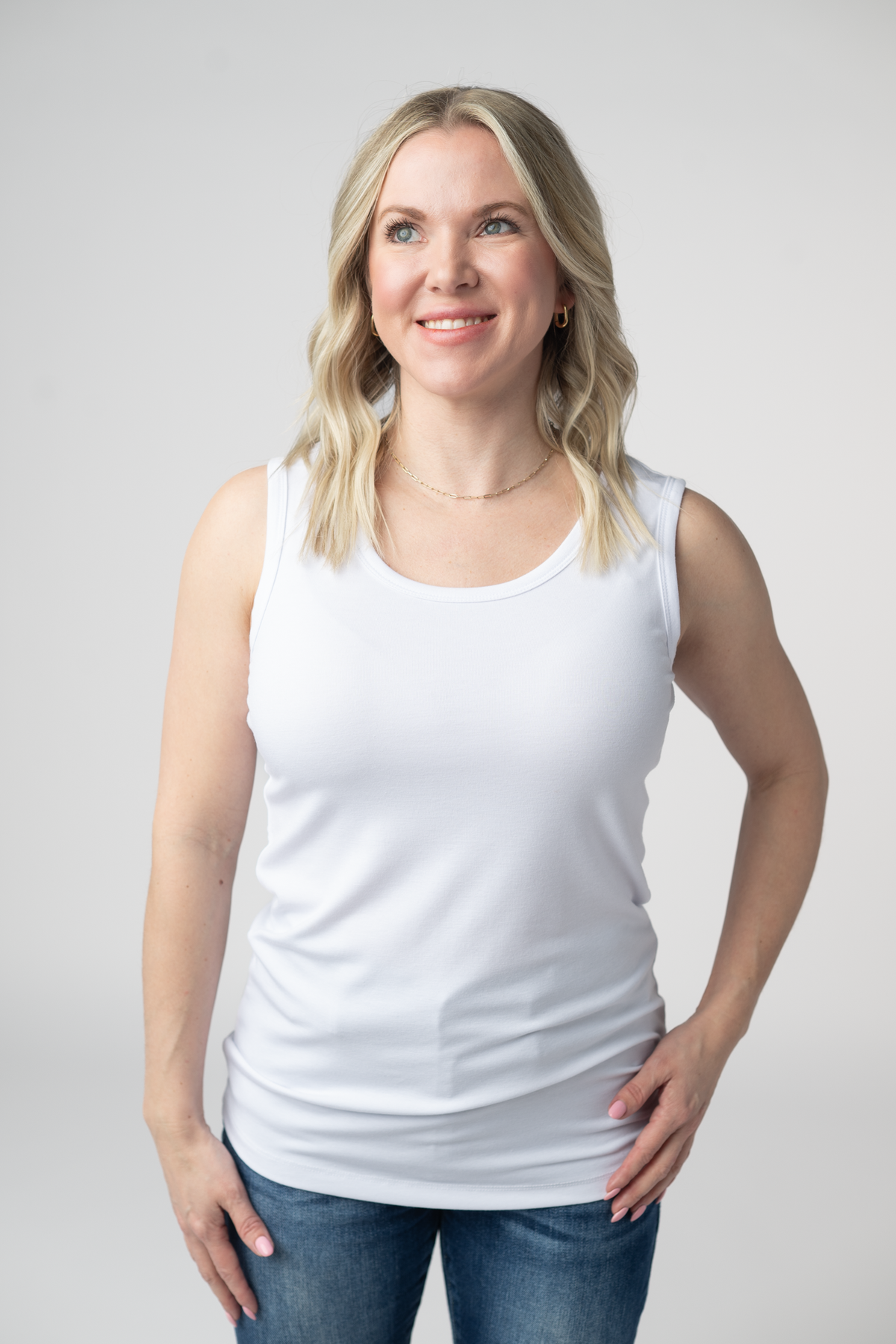 Ava Tank- White-tank-Villari Chic, women's online fashion boutique in Severna, Maryland