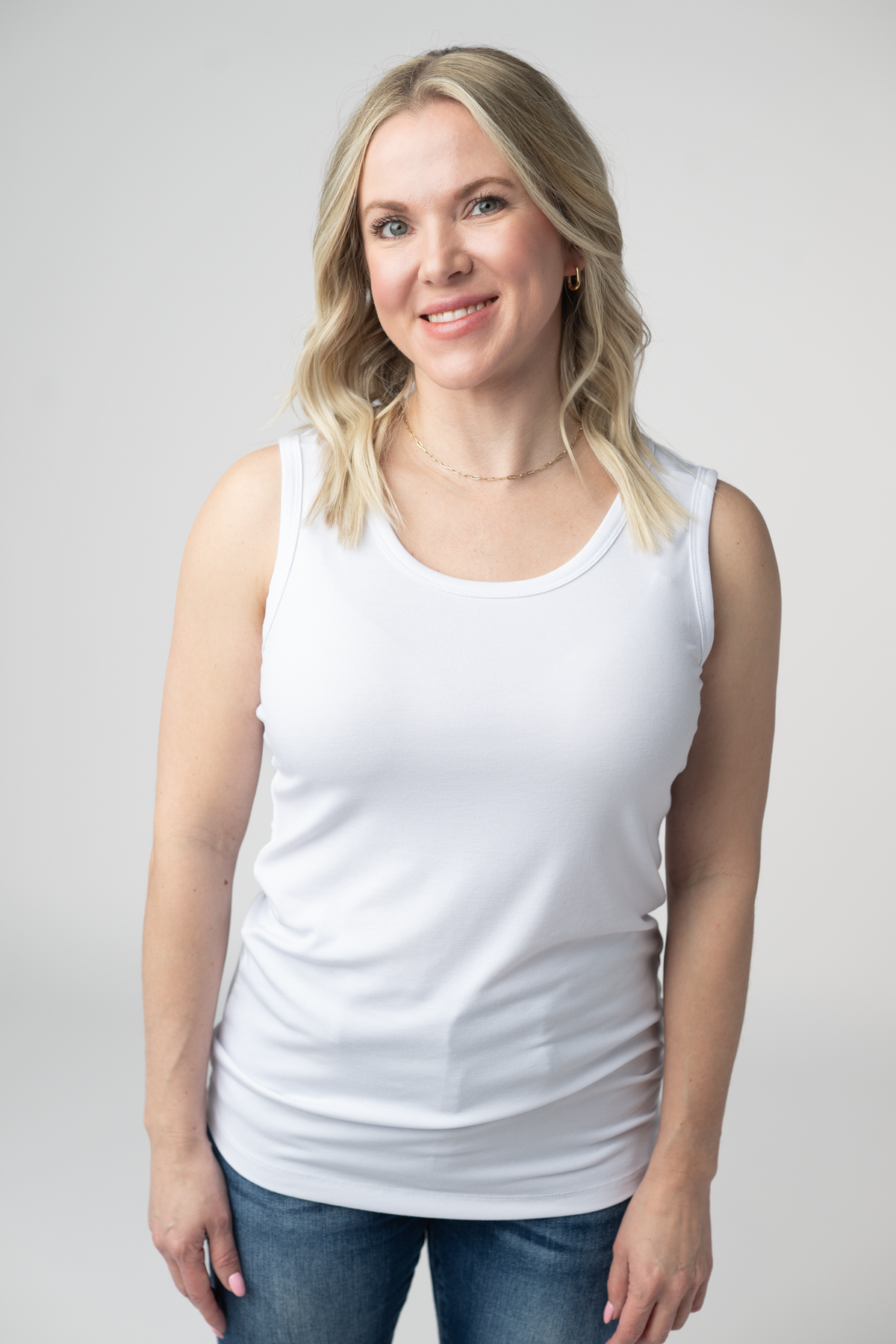 Ava Tank- White-tank-Villari Chic, women's online fashion boutique in Severna, Maryland