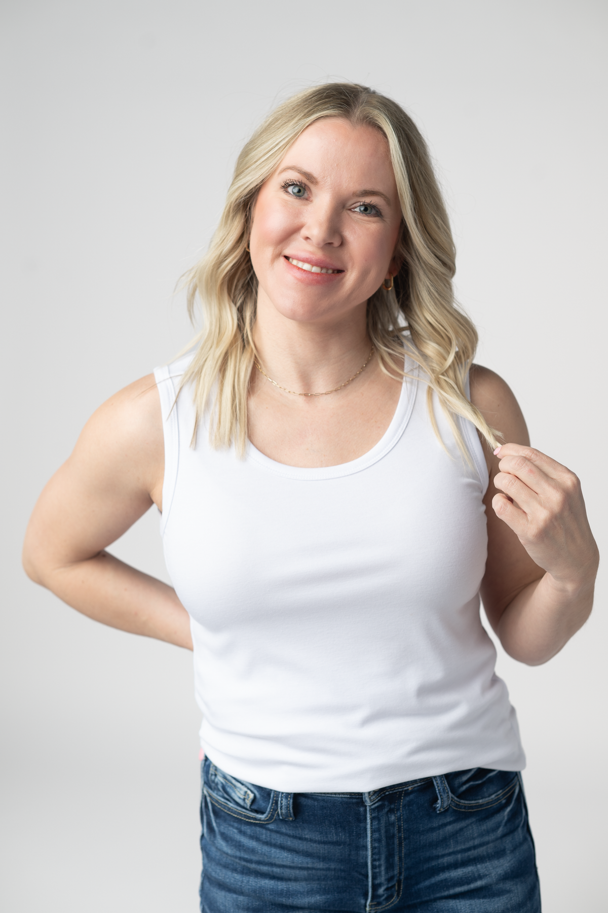 Ava Tank- White-tank-Villari Chic, women's online fashion boutique in Severna, Maryland