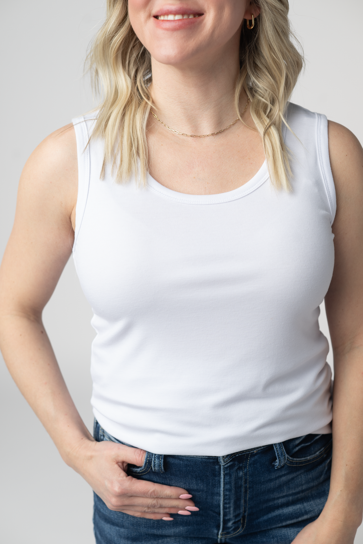Ava Tank- White-tank-Villari Chic, women's online fashion boutique in Severna, Maryland