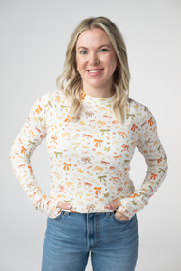 Blair Long Sleeve Top - Harvest Bows-Tops-Villari Chic, women's online fashion boutique in Severna, Maryland