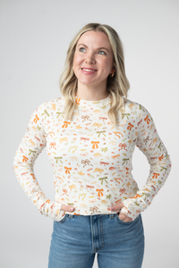 Blair Long Sleeve Top - Harvest Bows-Tops-Villari Chic, women's online fashion boutique in Severna, Maryland
