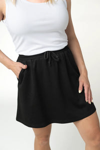 Serena Luxe Skort - Black-skirts-Villari Chic, women's online fashion boutique in Severna, Maryland