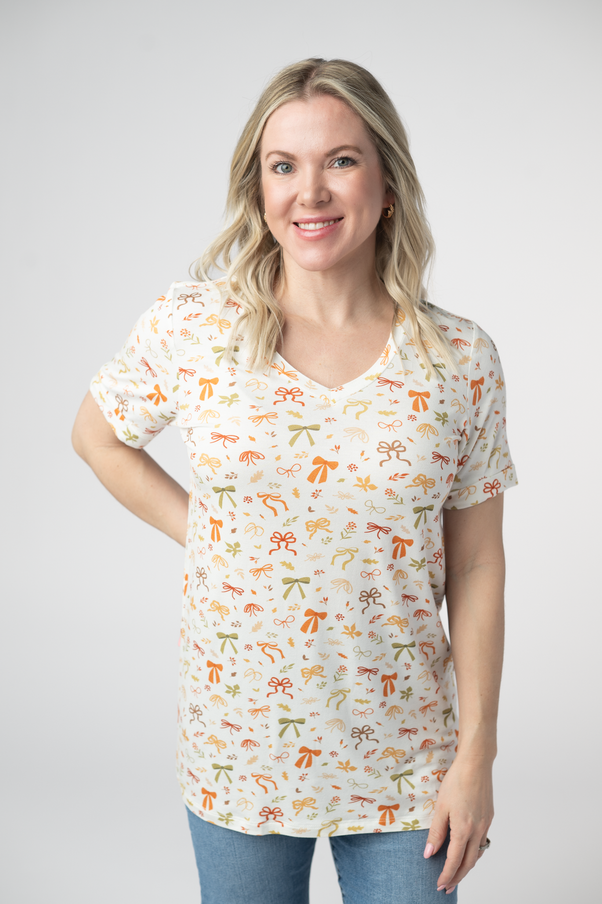 Sophie Top - Harvest Bows-Shirts-Villari Chic, women's online fashion boutique in Severna, Maryland