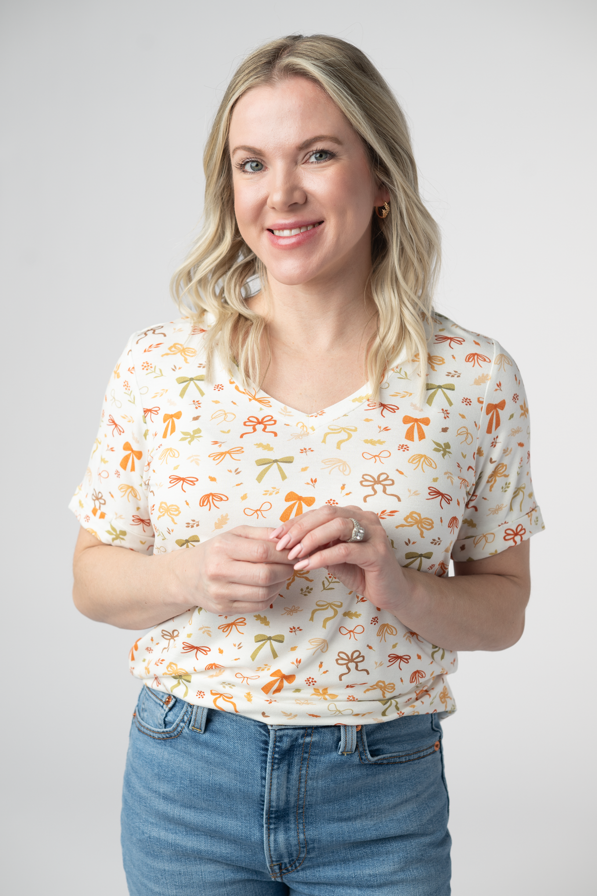 Sophie Top - Harvest Bows-Shirts-Villari Chic, women's online fashion boutique in Severna, Maryland