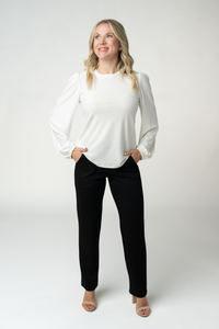 Miranda Dot Top - White-Tops-Villari Chic, women's online fashion boutique in Severna, Maryland