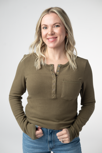 Georgia Long Sleeve Top - Olive-Tops-Villari Chic, women's online fashion boutique in Severna, Maryland