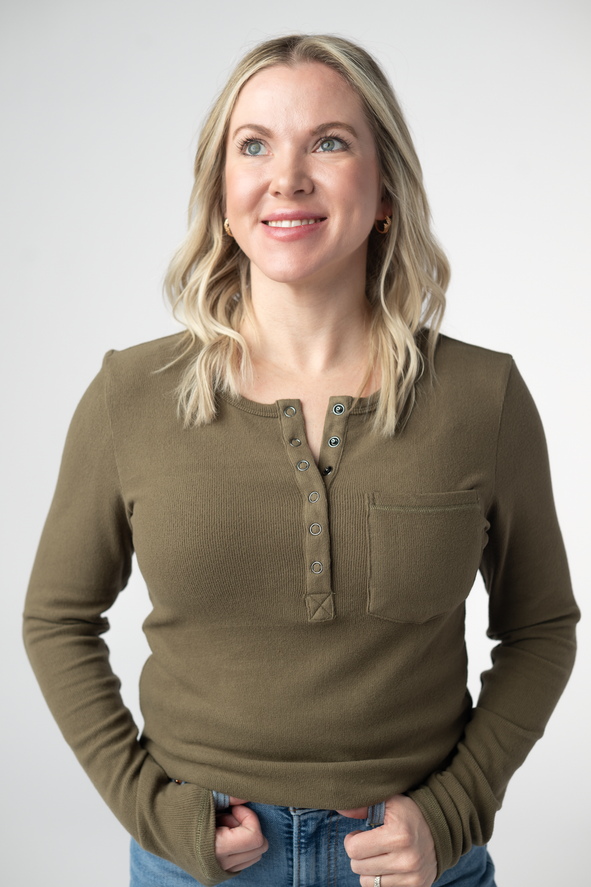 Georgia Long Sleeve Top - Olive-Tops-Villari Chic, women's online fashion boutique in Severna, Maryland
