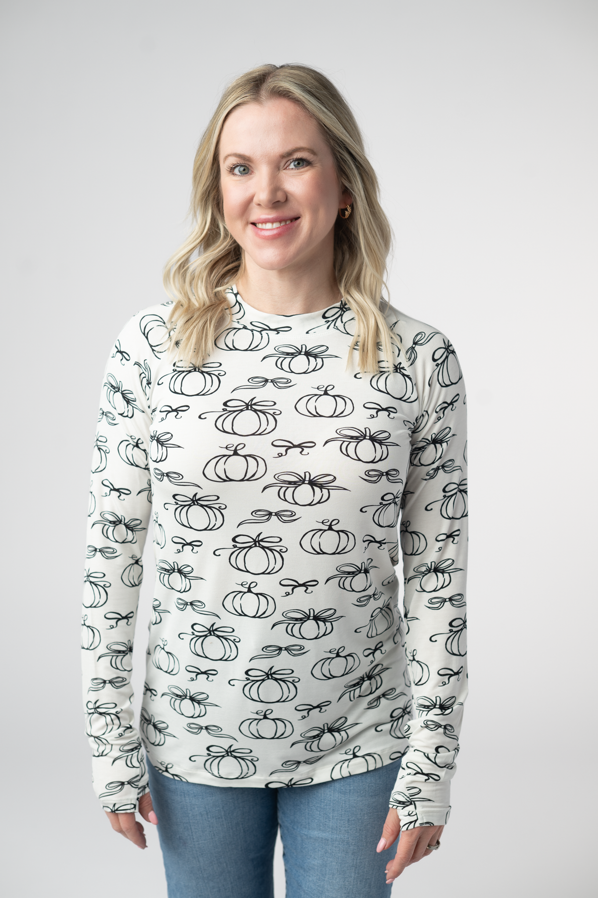 Blair Long Sleeve Top - Classic Pumpkins-Tops-Villari Chic, women's online fashion boutique in Severna, Maryland