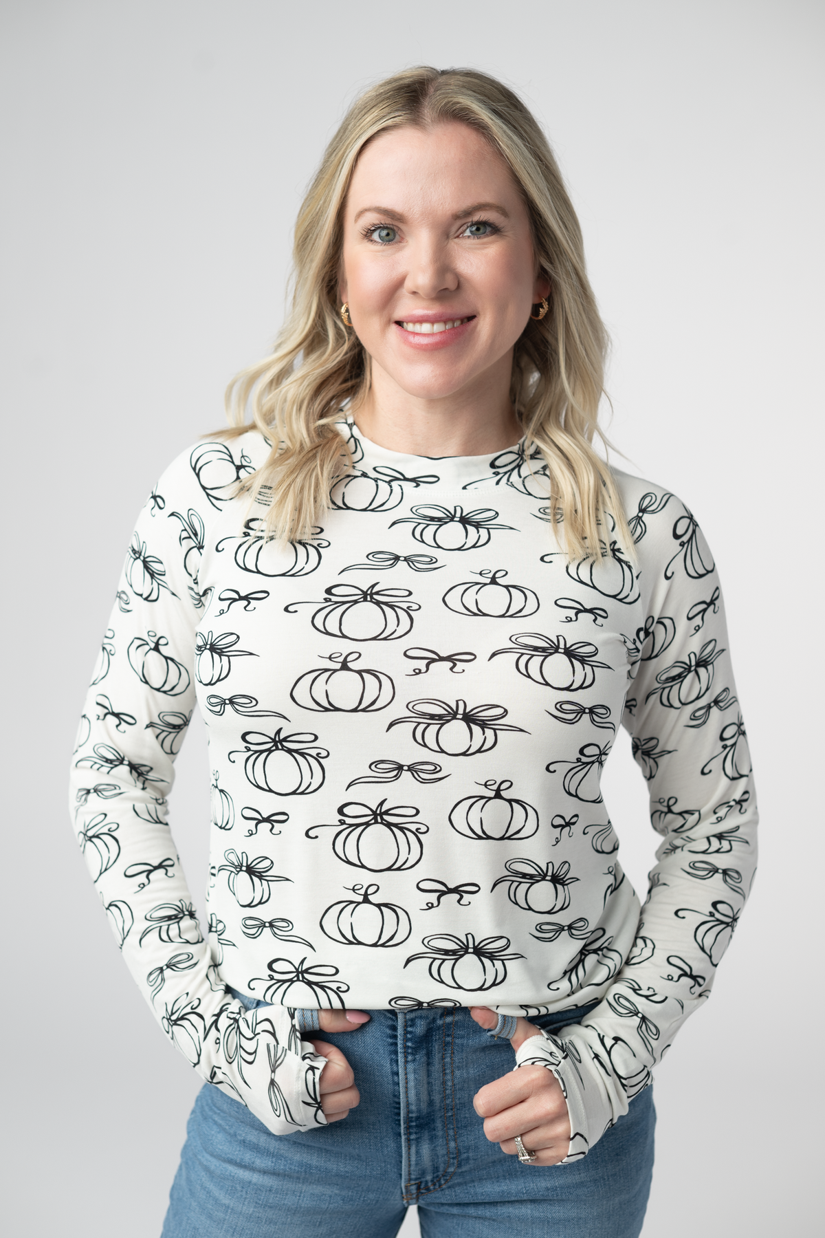 Blair Long Sleeve Top - Classic Pumpkins-Tops-Villari Chic, women's online fashion boutique in Severna, Maryland