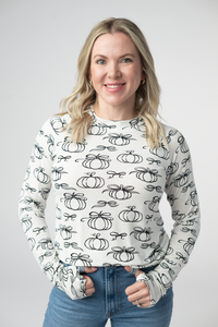 Blair Long Sleeve Top - Classic Pumpkins-Tops-Villari Chic, women's online fashion boutique in Severna, Maryland