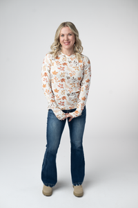 Blair Long Sleeve Top - Harvest Leaves-Tops-Villari Chic, women's online fashion boutique in Severna, Maryland