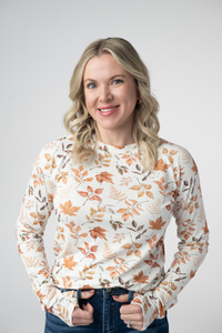 Blair Long Sleeve Top - Harvest Leaves-Tops-Villari Chic, women's online fashion boutique in Severna, Maryland