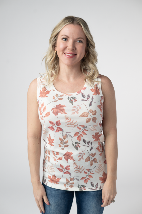 Ava Tank - Harvest Leaves-tank-Villari Chic, women's online fashion boutique in Severna, Maryland