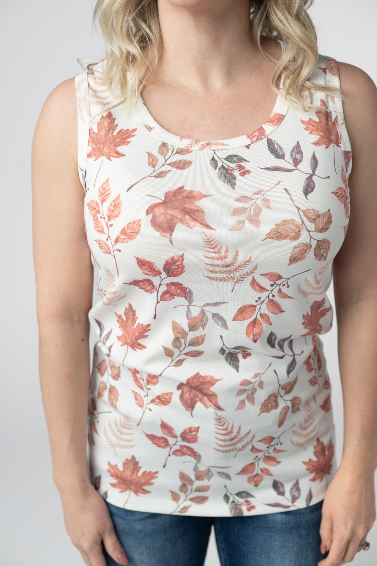 Ava Tank - Harvest Leaves-tank-Villari Chic, women's online fashion boutique in Severna, Maryland