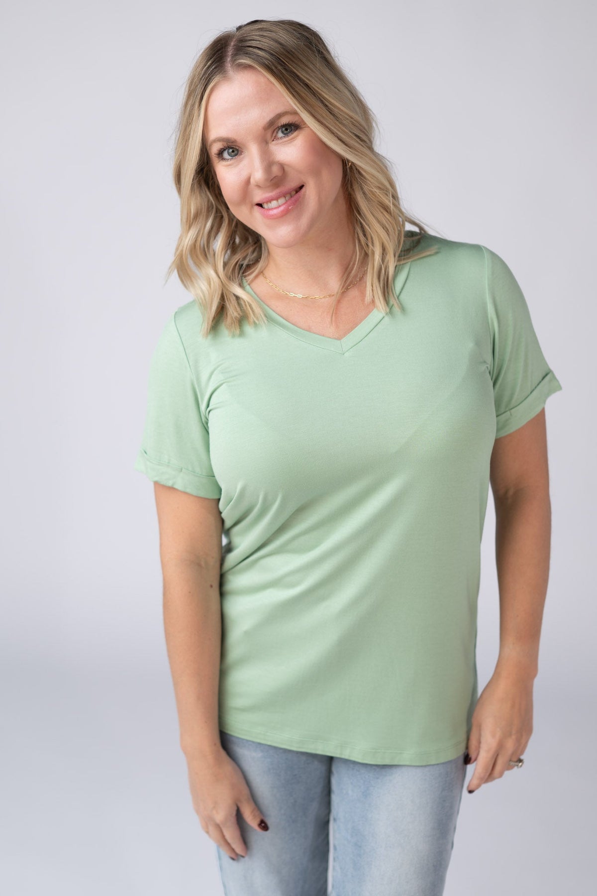 Sophie Tee - Seafoam Green-Shirts-Villari Chic, women's online fashion boutique in Severna, Maryland