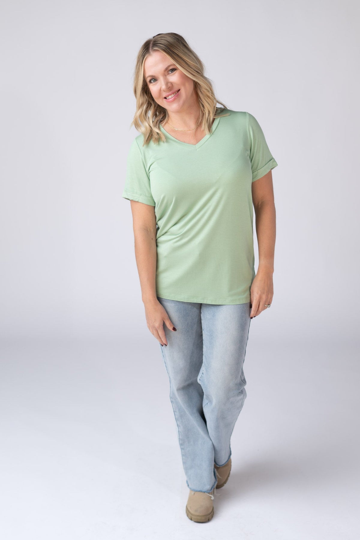 Sophie Tee - Seafoam Green-Shirts-Villari Chic, women's online fashion boutique in Severna, Maryland