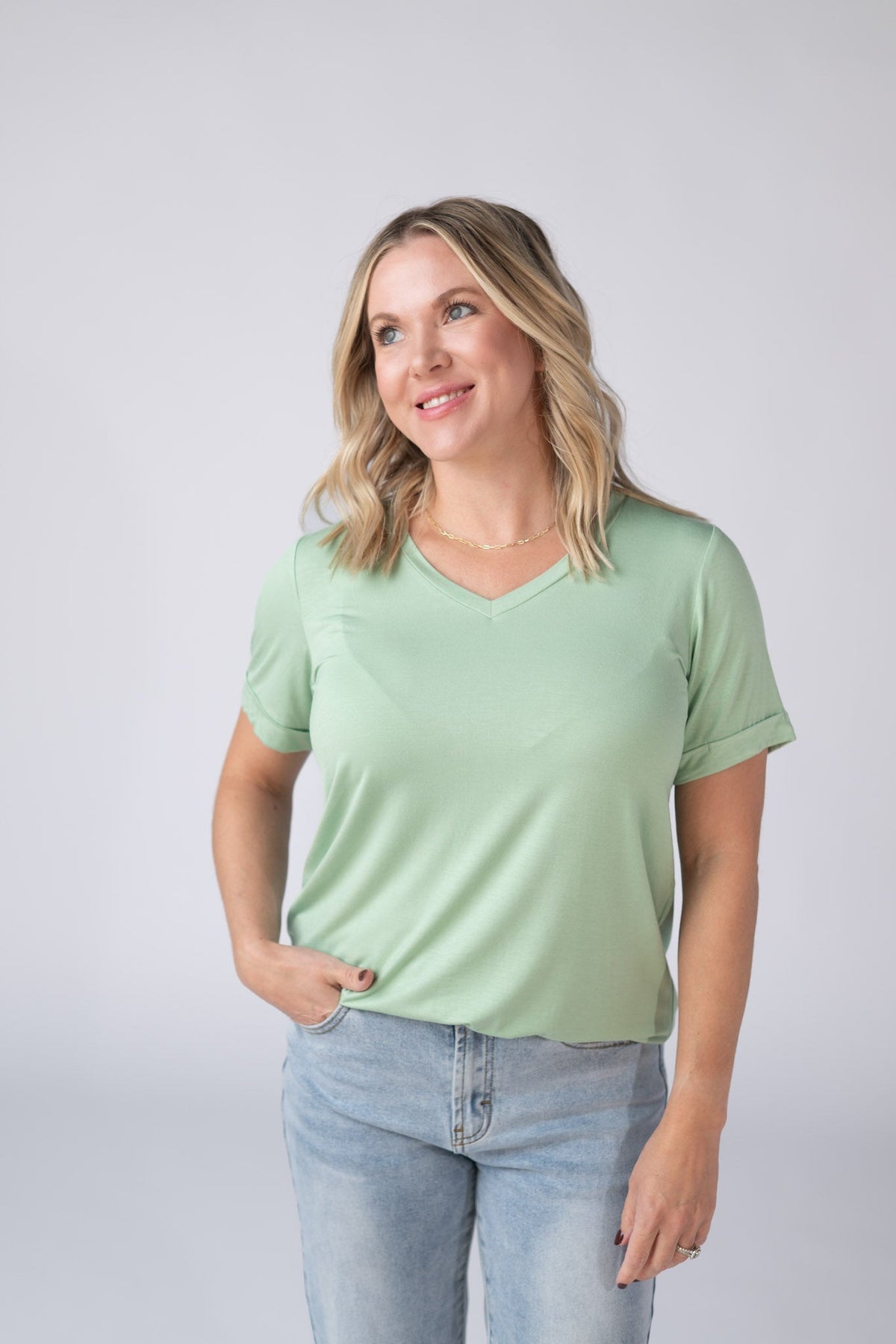 Sophie Tee - Seafoam Green-Shirts-Villari Chic, women's online fashion boutique in Severna, Maryland