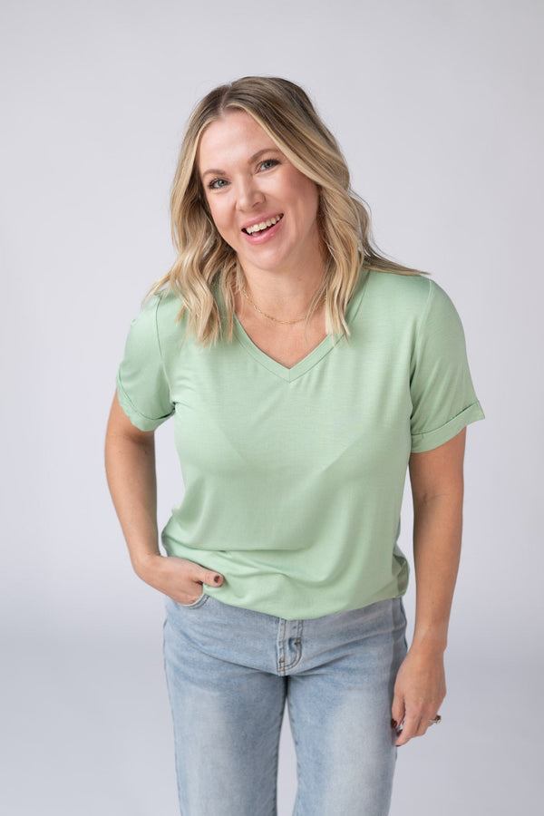 Sophie Tee - Seafoam Green-Shirts-Villari Chic, women's online fashion boutique in Severna, Maryland