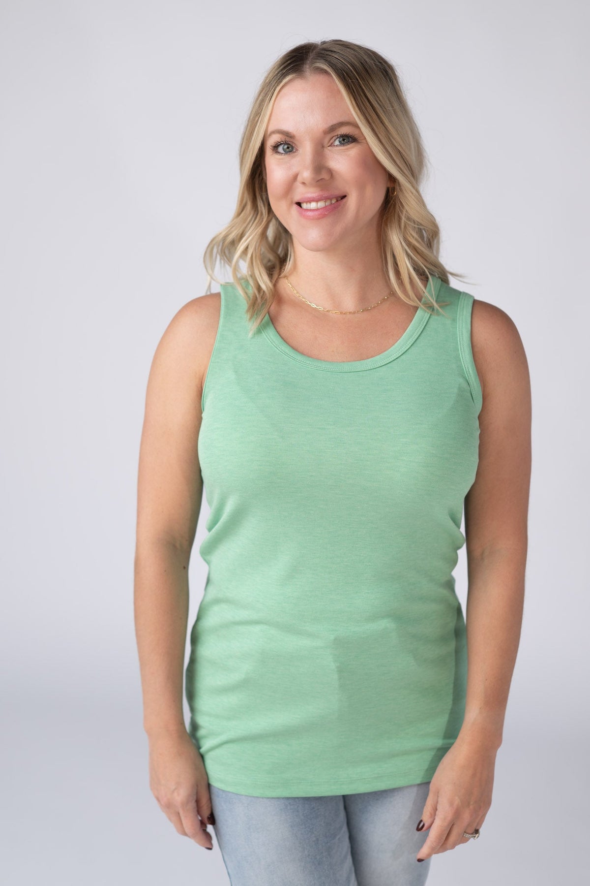 Ava Tank - Green-tank-Villari Chic, women's online fashion boutique in Severna, Maryland