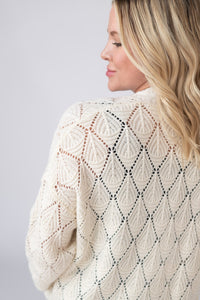 Open Knit Cardigan - Ivory-Cardigan-Villari Chic, women's online fashion boutique in Severna, Maryland