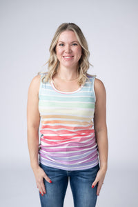 Ava Tank - Rainbow Stripes-tank-Villari Chic, women's online fashion boutique in Severna, Maryland