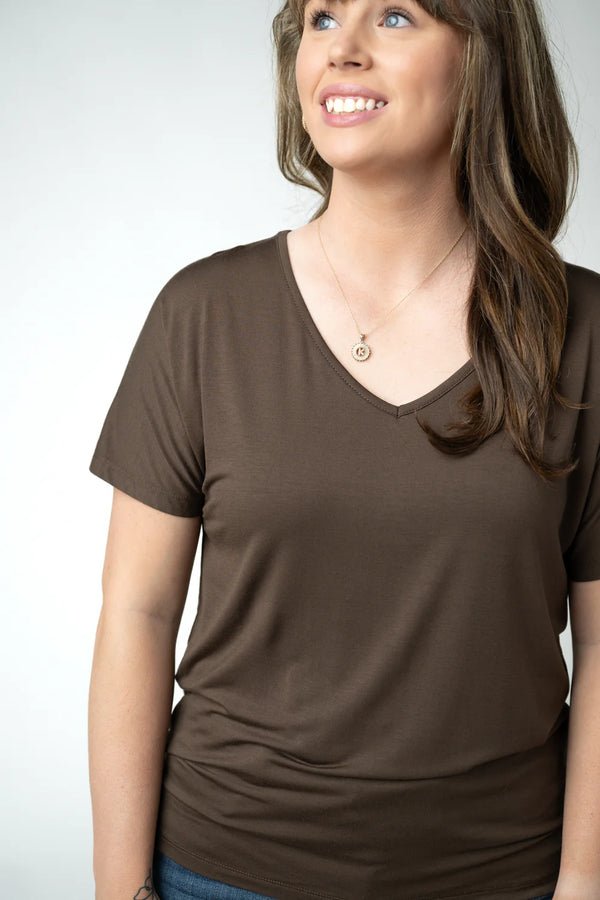 Chloe Cozy Top - Brown-Tops-Villari Chic, women's online fashion boutique in Severna, Maryland
