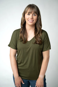 Chloe Cozy Top - Dark Olive-Tops-Villari Chic, women's online fashion boutique in Severna, Maryland