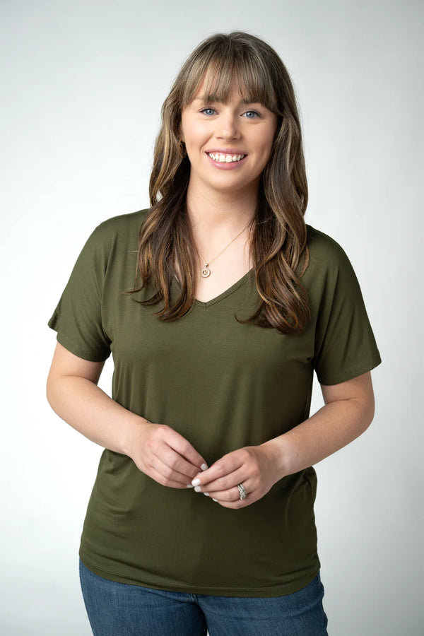 Chloe Cozy Top - Dark Olive-Tops-Villari Chic, women's online fashion boutique in Severna, Maryland