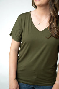 Chloe Cozy Top - Dark Olive-Tops-Villari Chic, women's online fashion boutique in Severna, Maryland