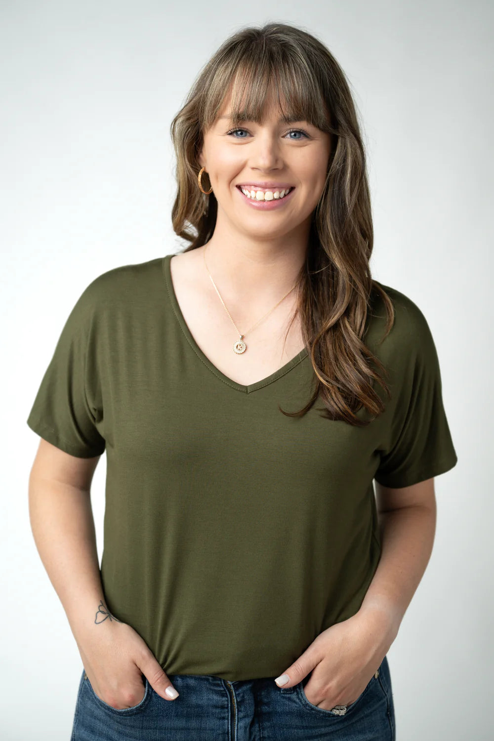 Chloe Cozy Top - Dark Olive-Tops-Villari Chic, women's online fashion boutique in Severna, Maryland