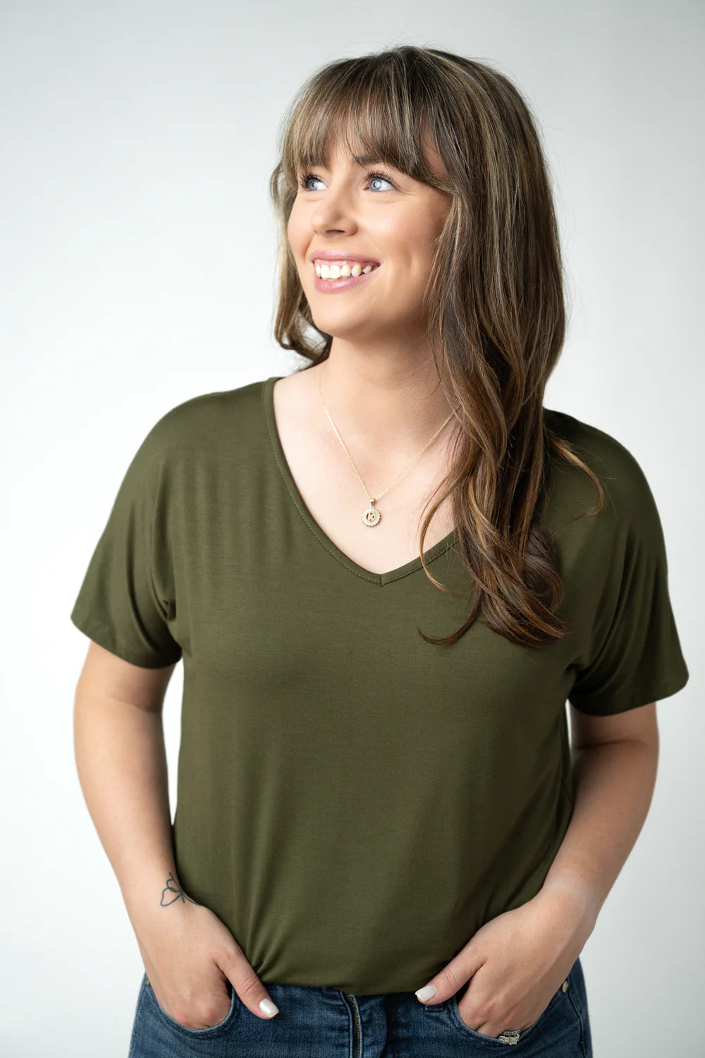 Chloe Cozy Top - Dark Olive-Tops-Villari Chic, women's online fashion boutique in Severna, Maryland