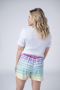 Jamie Shorts - Rainbow Stripes-shorts-Villari Chic, women's online fashion boutique in Severna, Maryland