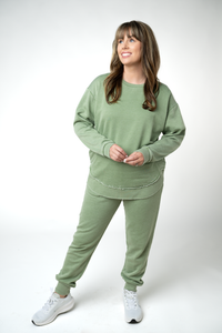 Vintage Wash Joggers - Olive-bottoms-Villari Chic, women's online fashion boutique in Severna, Maryland