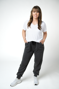 Vintage Wash Joggers - Black-bottoms-Villari Chic, women's online fashion boutique in Severna, Maryland