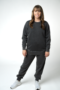 Vintage Wash Joggers - Black-bottoms-Villari Chic, women's online fashion boutique in Severna, Maryland